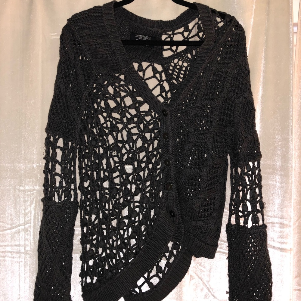 ALLSAINTS hand crocheted summer court cardigan.